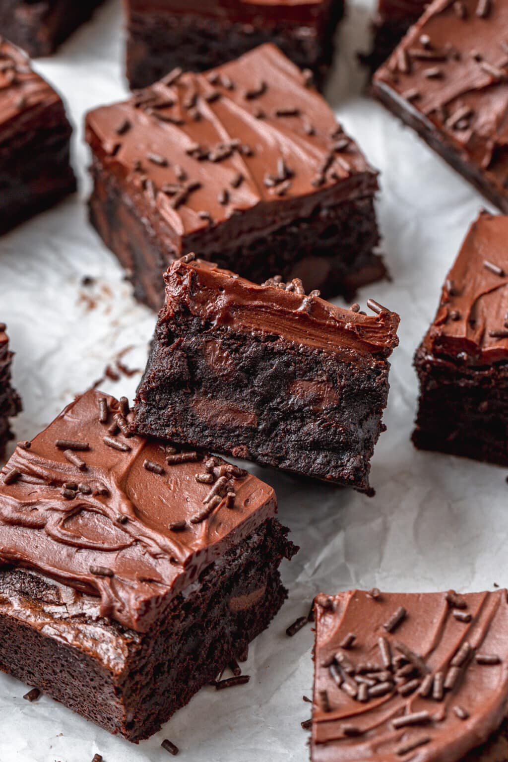 Frosted Triple Chocolate Brownies Barley & Sage
