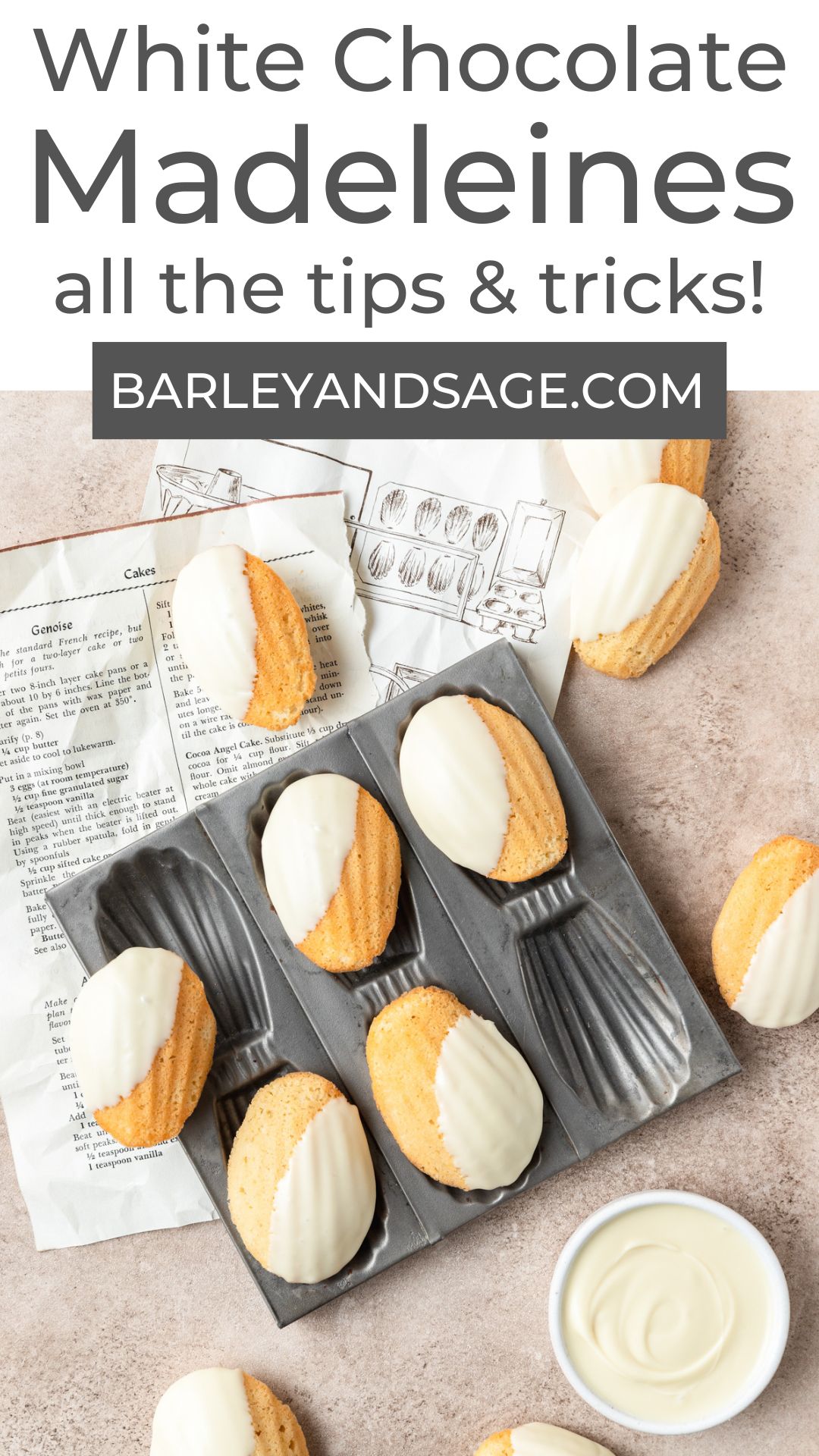 White Chocolate Madeleines Recipe Barley & Sage