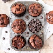 chocolate chip zucchini muffins.