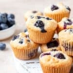 mini blueberry muffins.