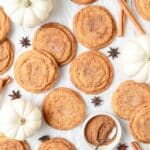 pumpkin spice snickerdoodle cookies.