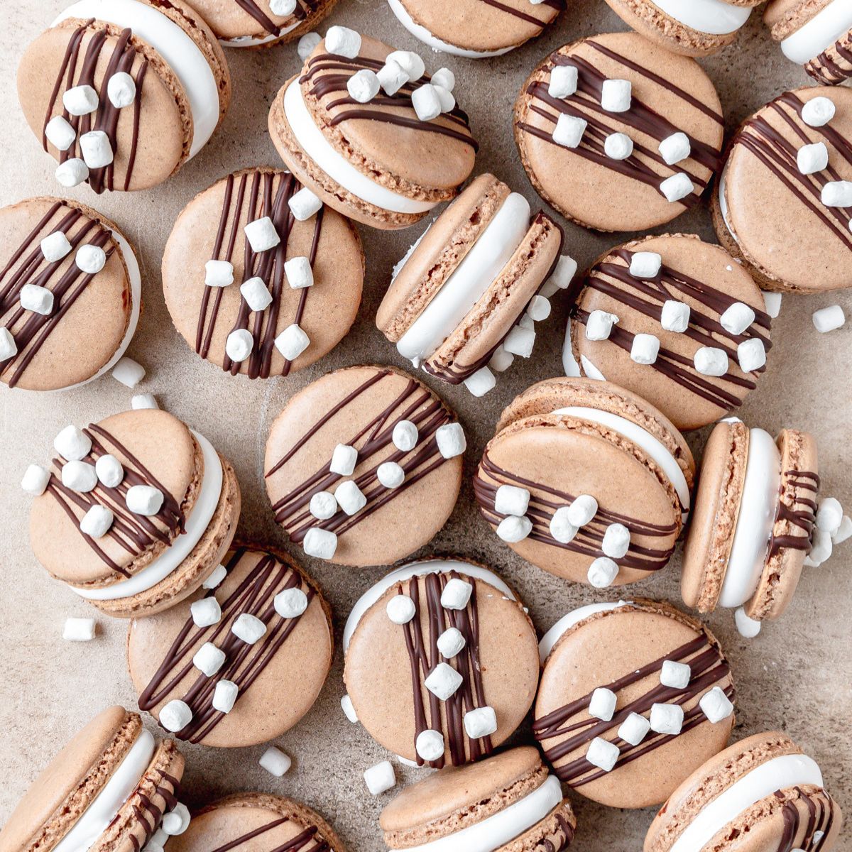 Hot Chocolate Macarons ~ Barley & Sage