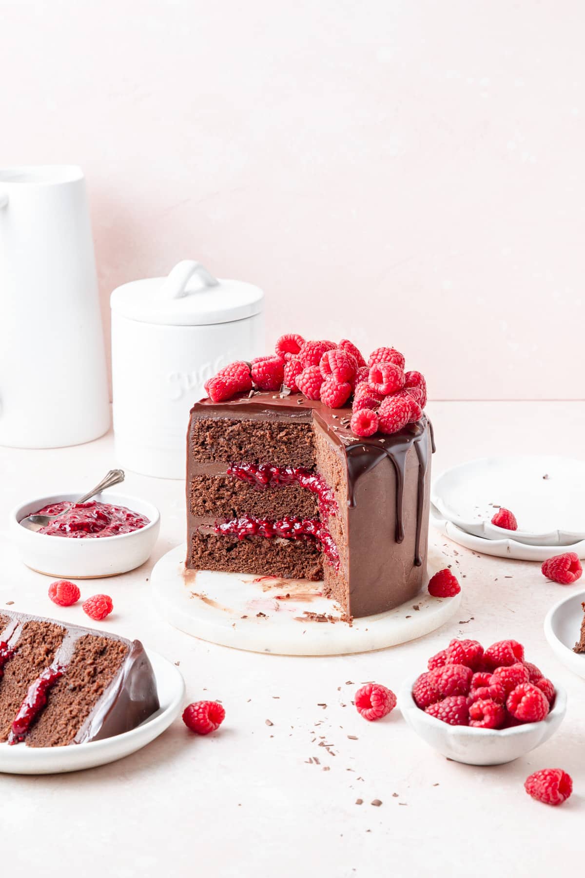 raspberry chocolate cake.