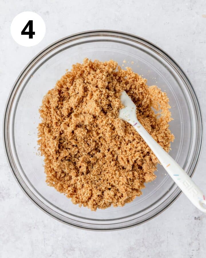 graham cracker crust in bowl.