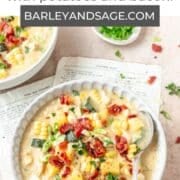 creamy chicken corn chowder pin.