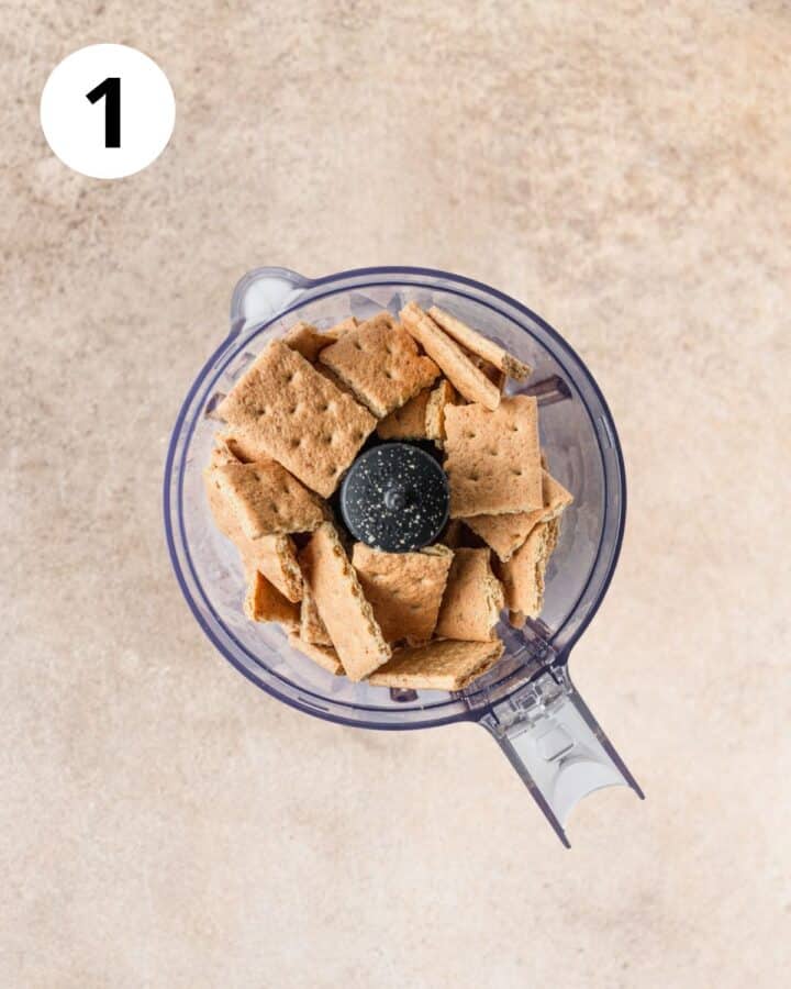 graham crackers in food processor.