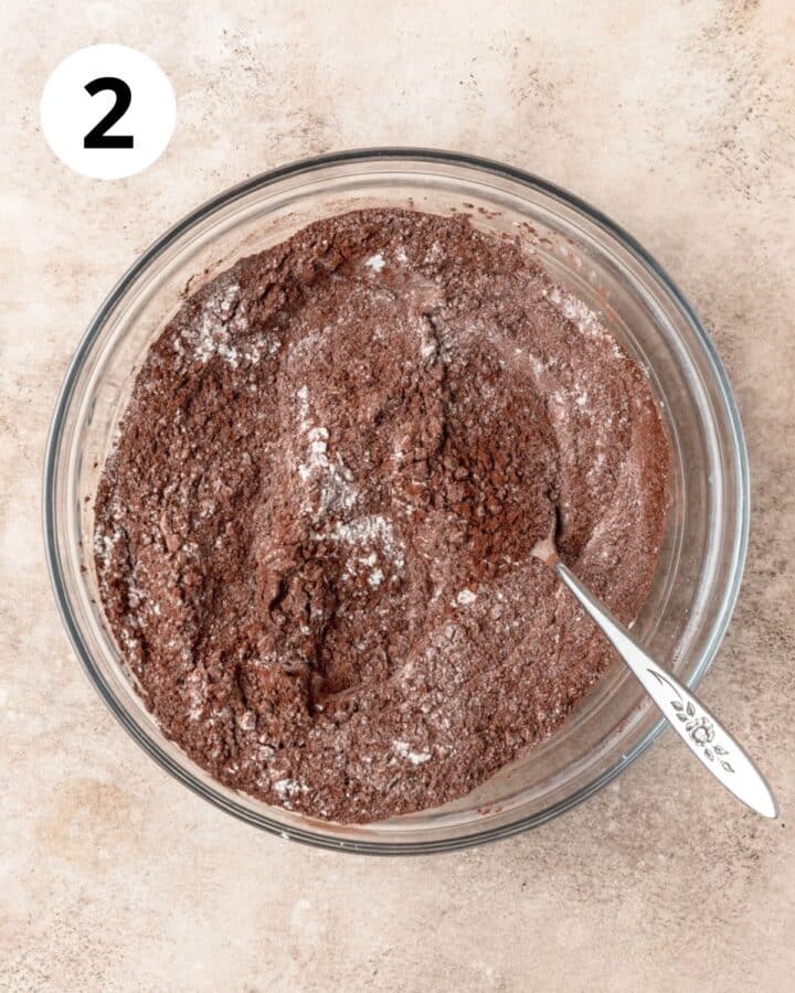 dry ingredients whisked together. 