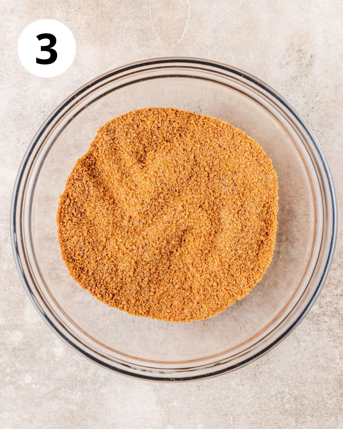 graham cracker crumbs in bowl.