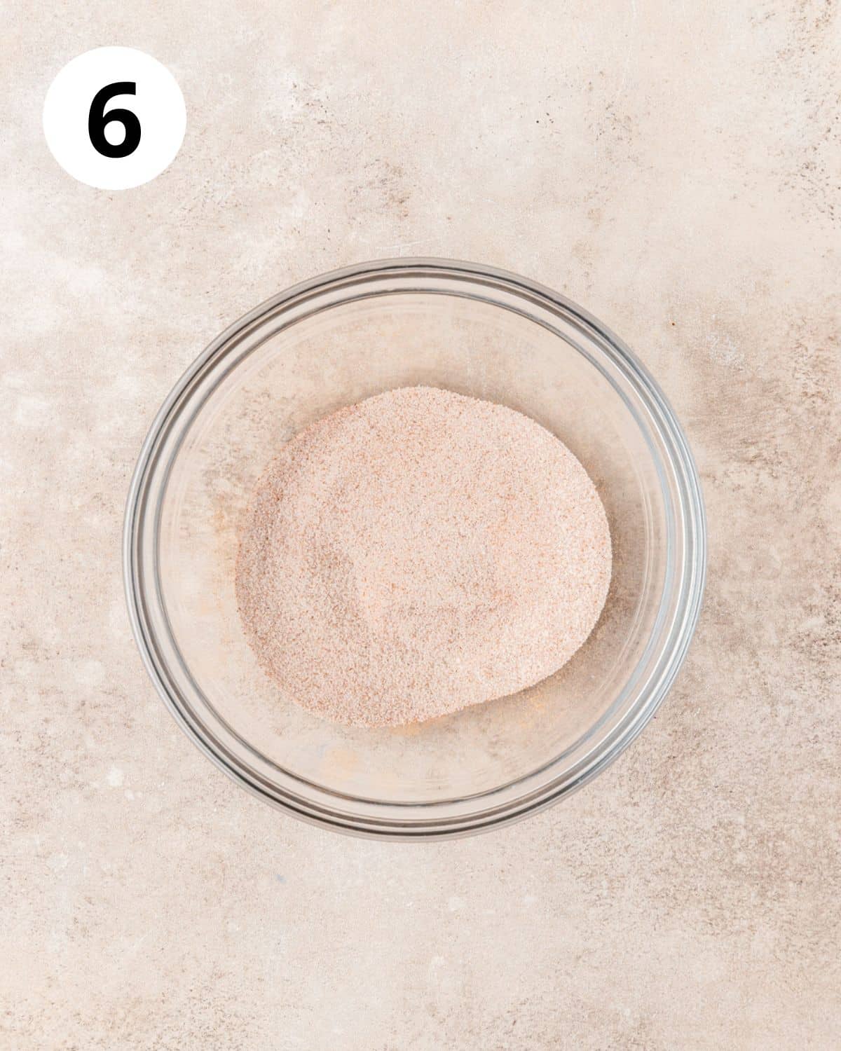 cinnamon sugar in bowl.
