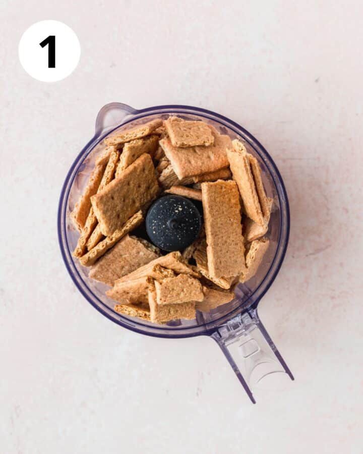 graham crackers in food processor.