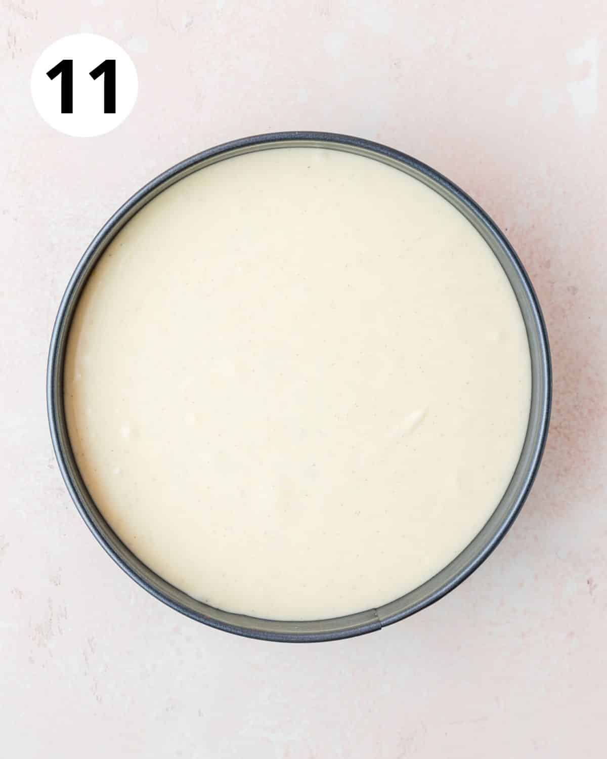 mascarpone cheesecake before baking.