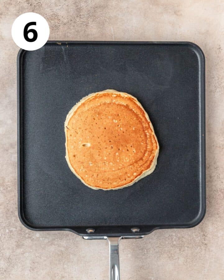 eggnog pancake after cooking.