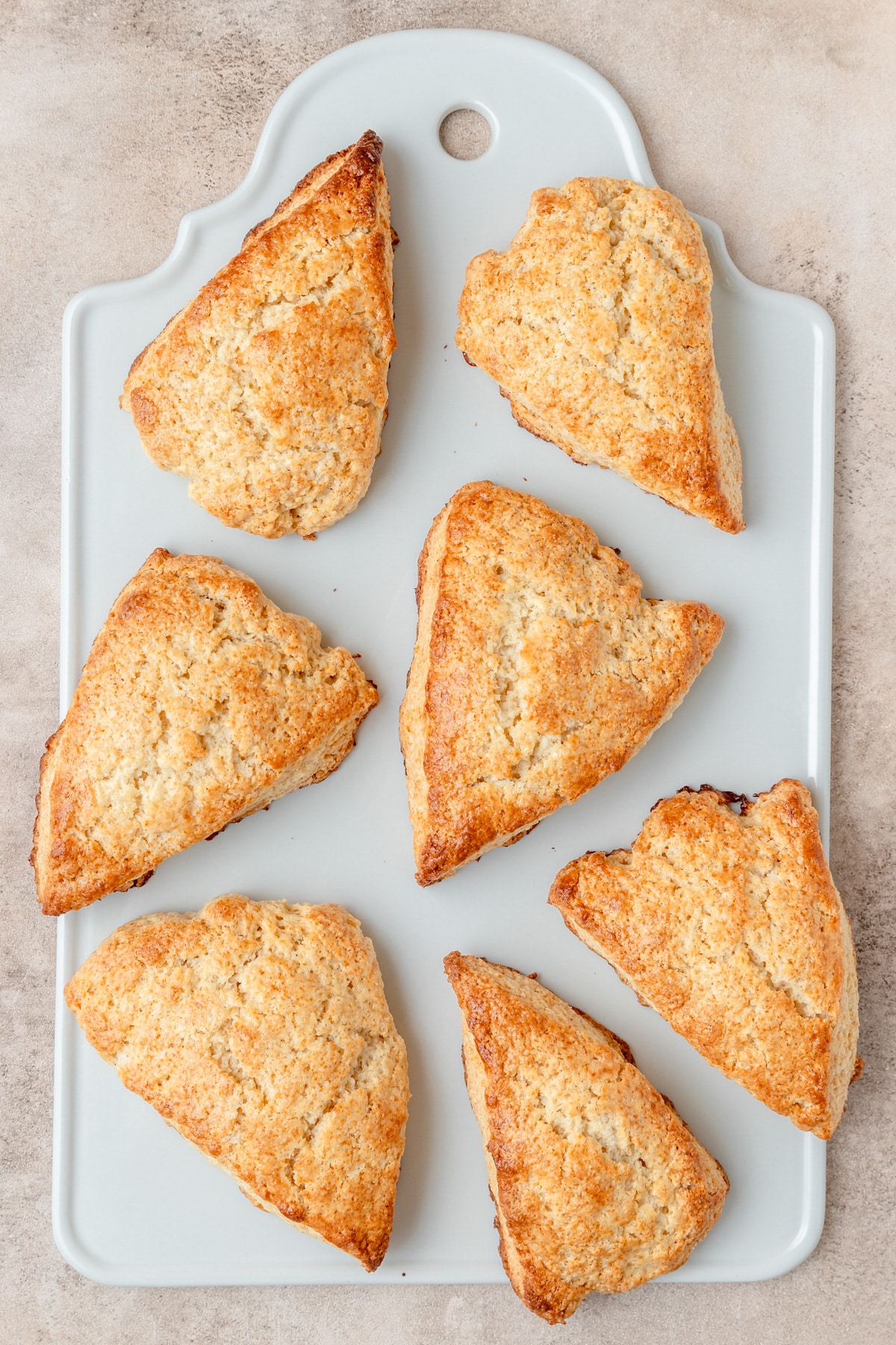 eggnog scones after baking.