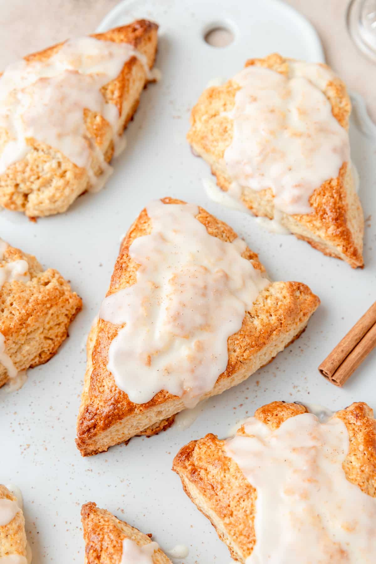 fluffy eggnog scones.