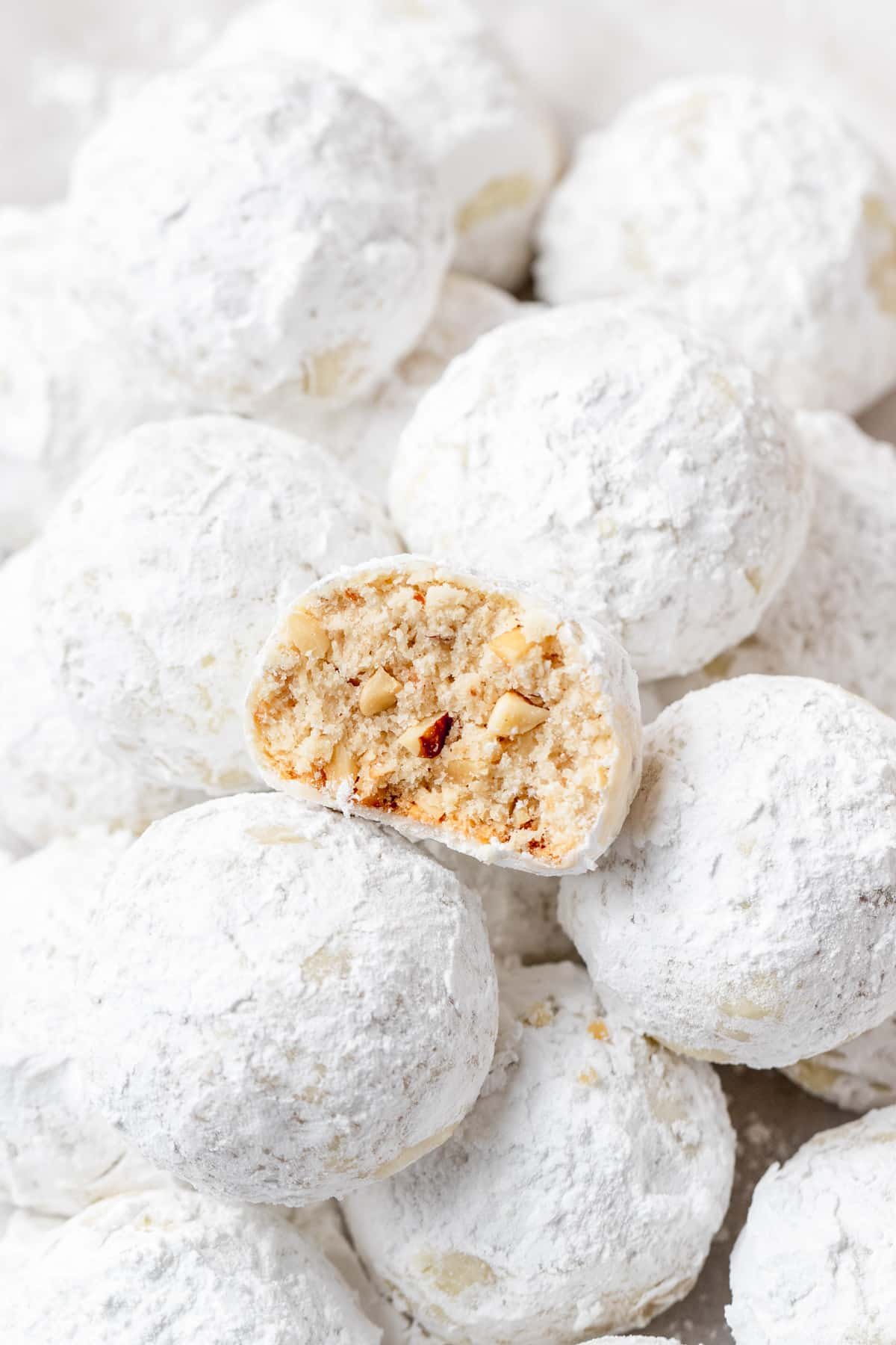 hazelnut snowball cookies.