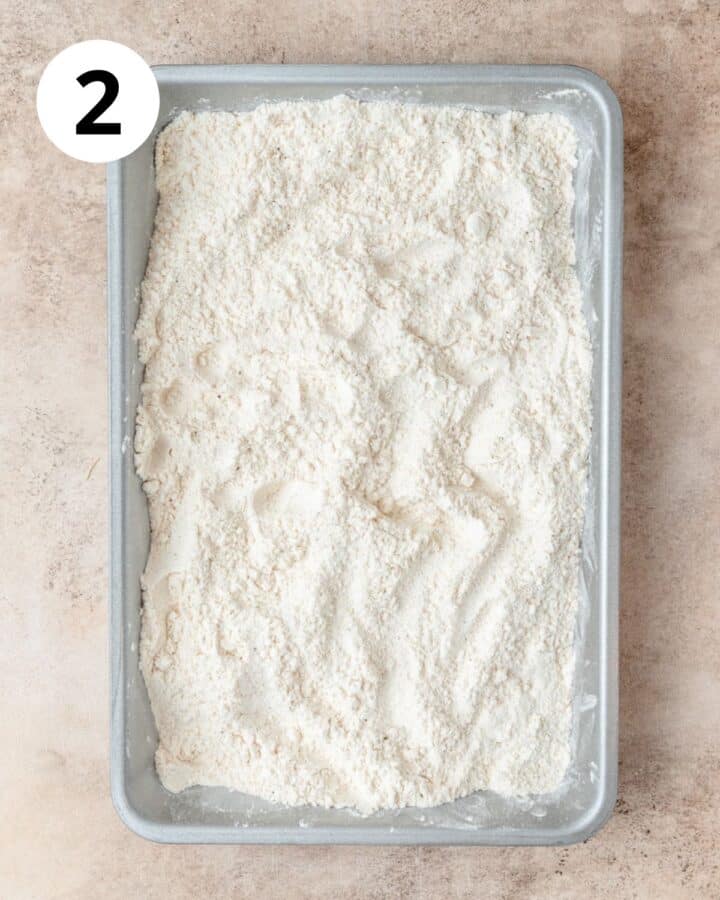 whisking together flour and spices.