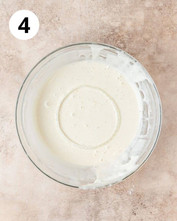 dipping onion ring into sourdough discard.