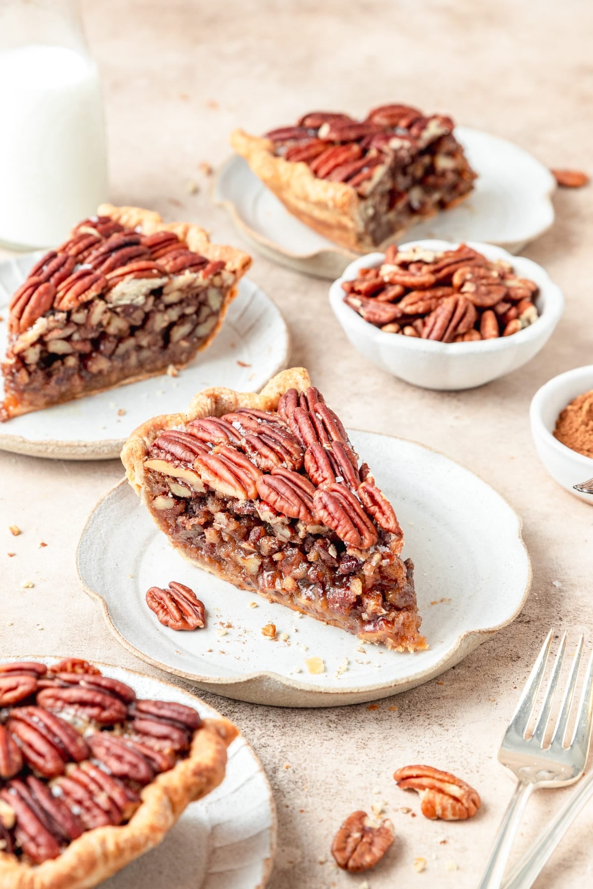 slices of pecan pie.