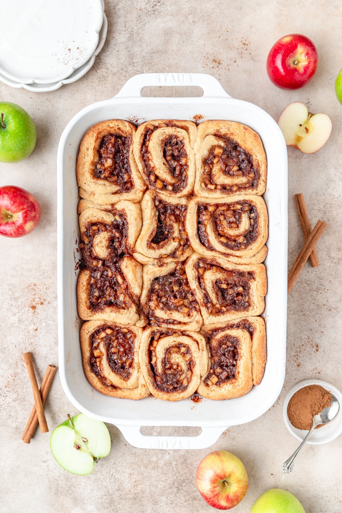 baked apple cinnamon rolls.
